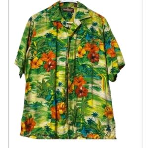 Bouvi Tropical Green Floral Men's Shirt